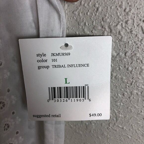 NWT JH Collectibles White Button Down Shirt Size L - Picture 7 of 8